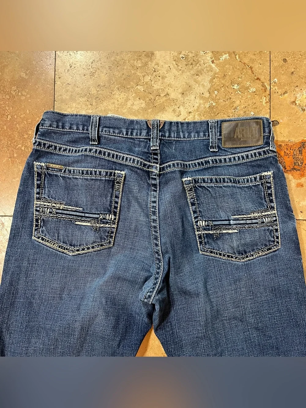Ariat Men’s M4 Low Rise Bootcut Denim Jeans Dark Wash Western 38x32